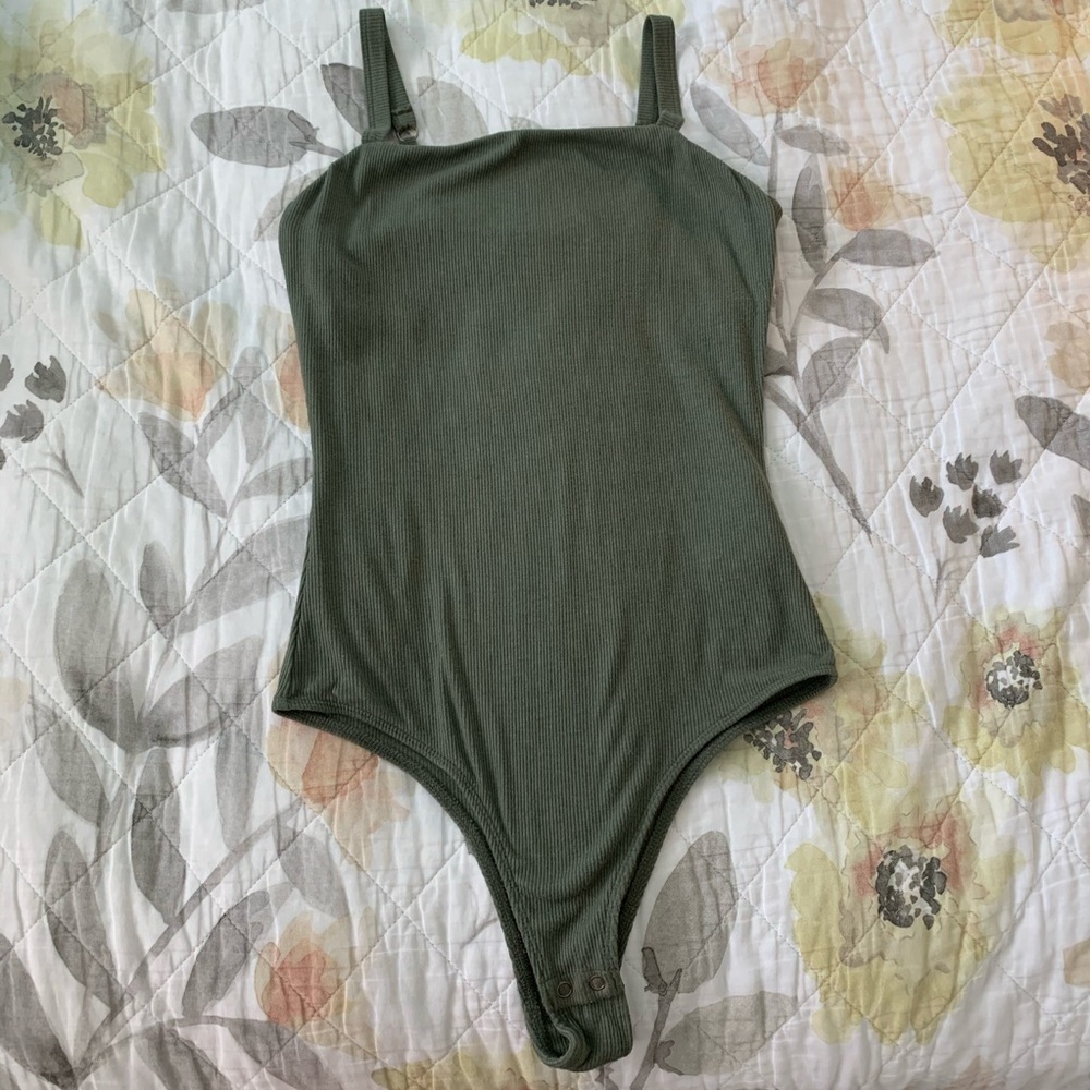 Hollister Olive Green Tank Top Bodysuit